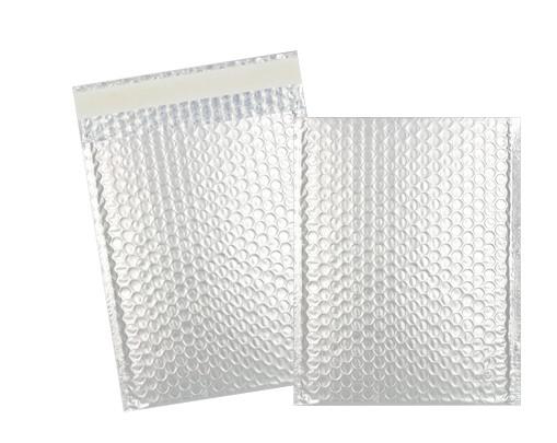 Luftpolstertaschen Metallic Bubble Bags 180x250 mm Haftklebend Silber mattiert